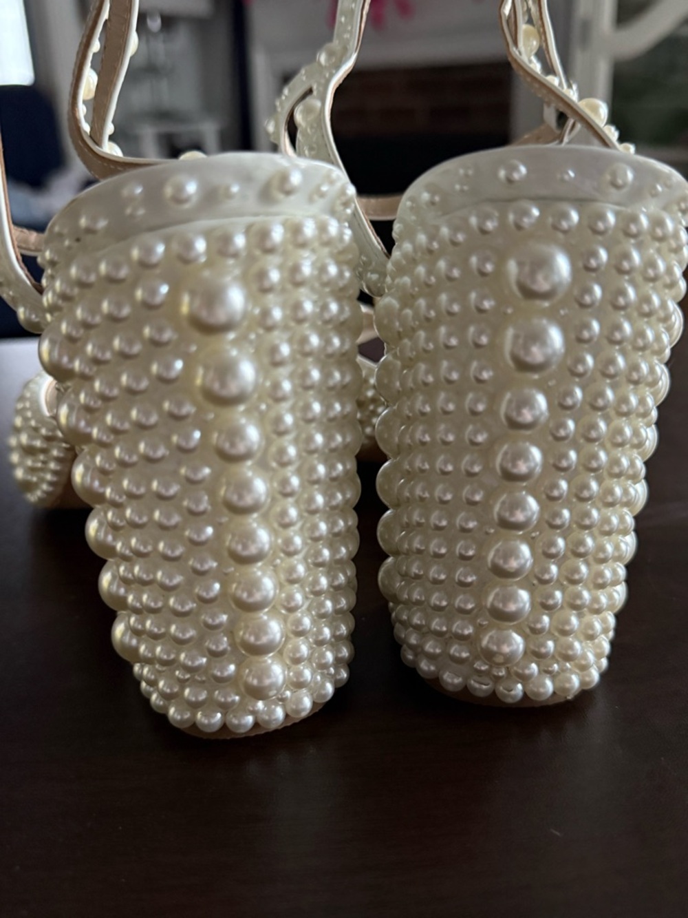 Ling Chan Pearl Embellished Designer-Inspired Emily in Paris Heels EU 38(US 7.5) - Picture 10 of 10